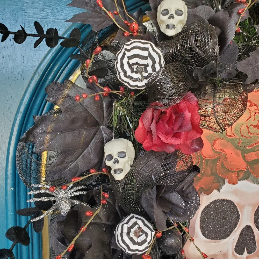 Skeleton Halloween Wreath